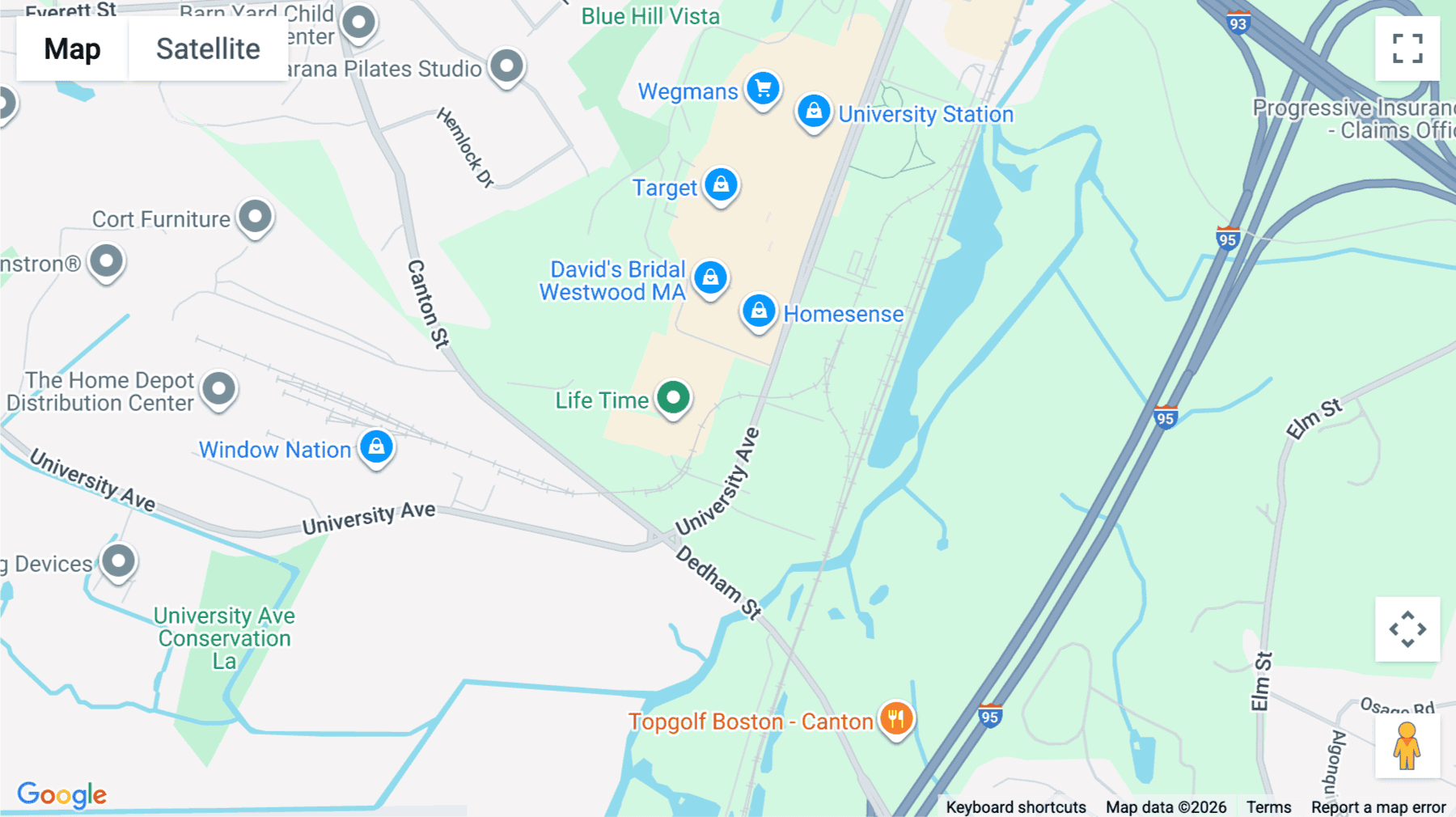 Click for interative map of 315 University Avenue, 2nd Floor, Westwood (Massachusetts)