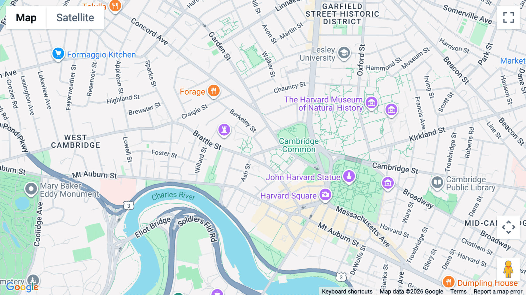 Click for interative map of 3 Phillips Place, Lower, Ground, 1st and 2nd floor, Cambridge (Massachusetts)