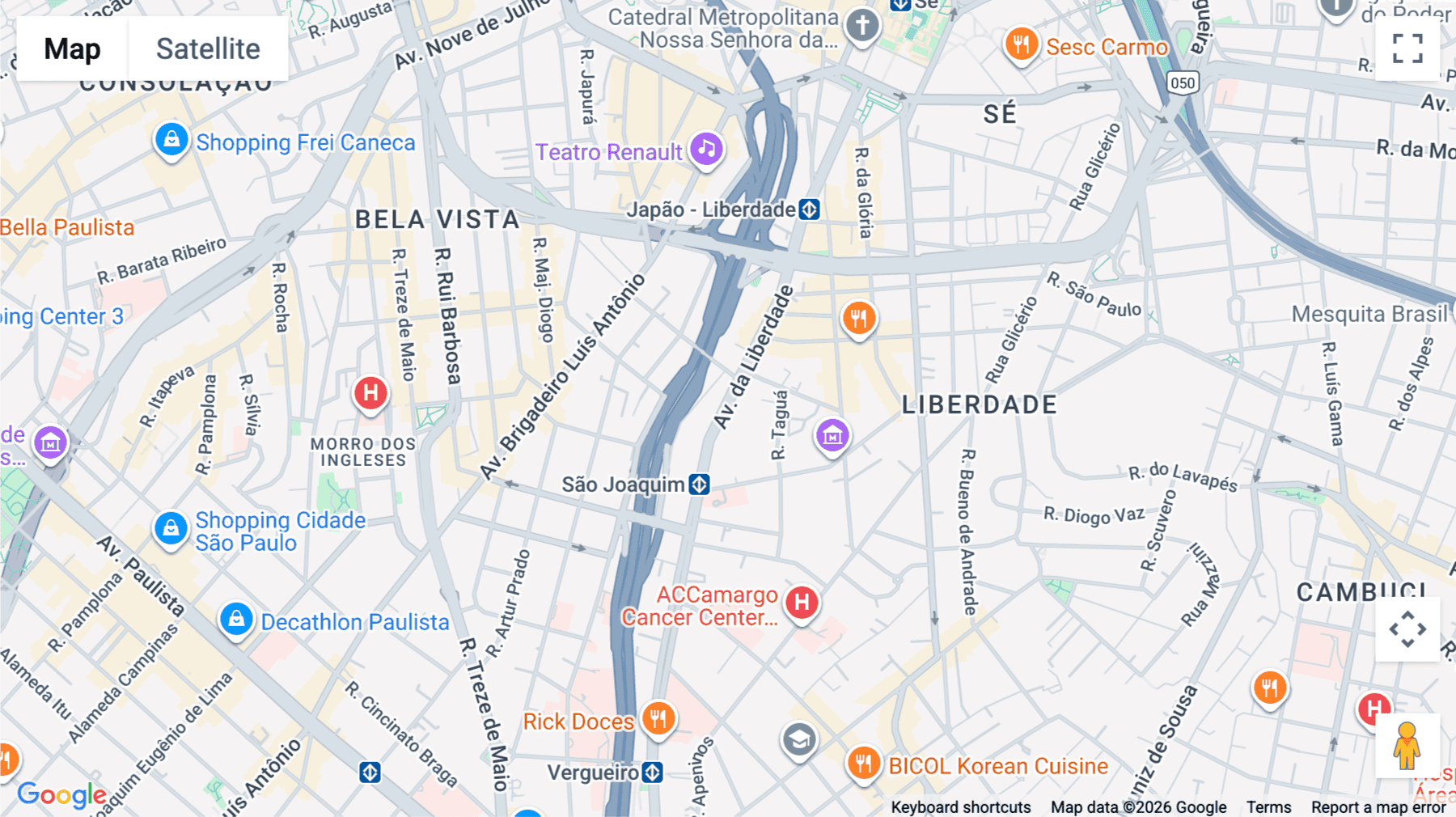 Click for interative map of Av da Liberdade 851, Terreo, 1 e 2 andar, Liberdade, Sao Paulo