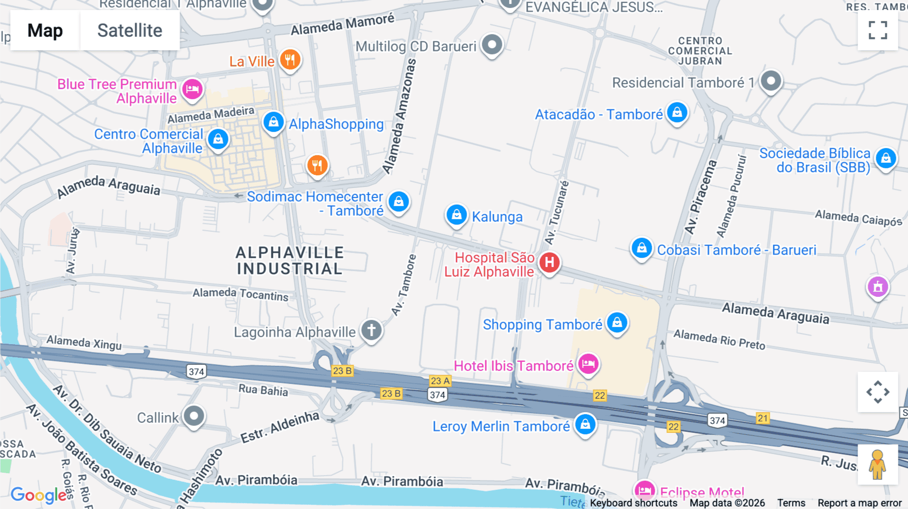 Click for interative map of Alameda Araguaia 2104, Alphaville Industrial, Sao Paulo