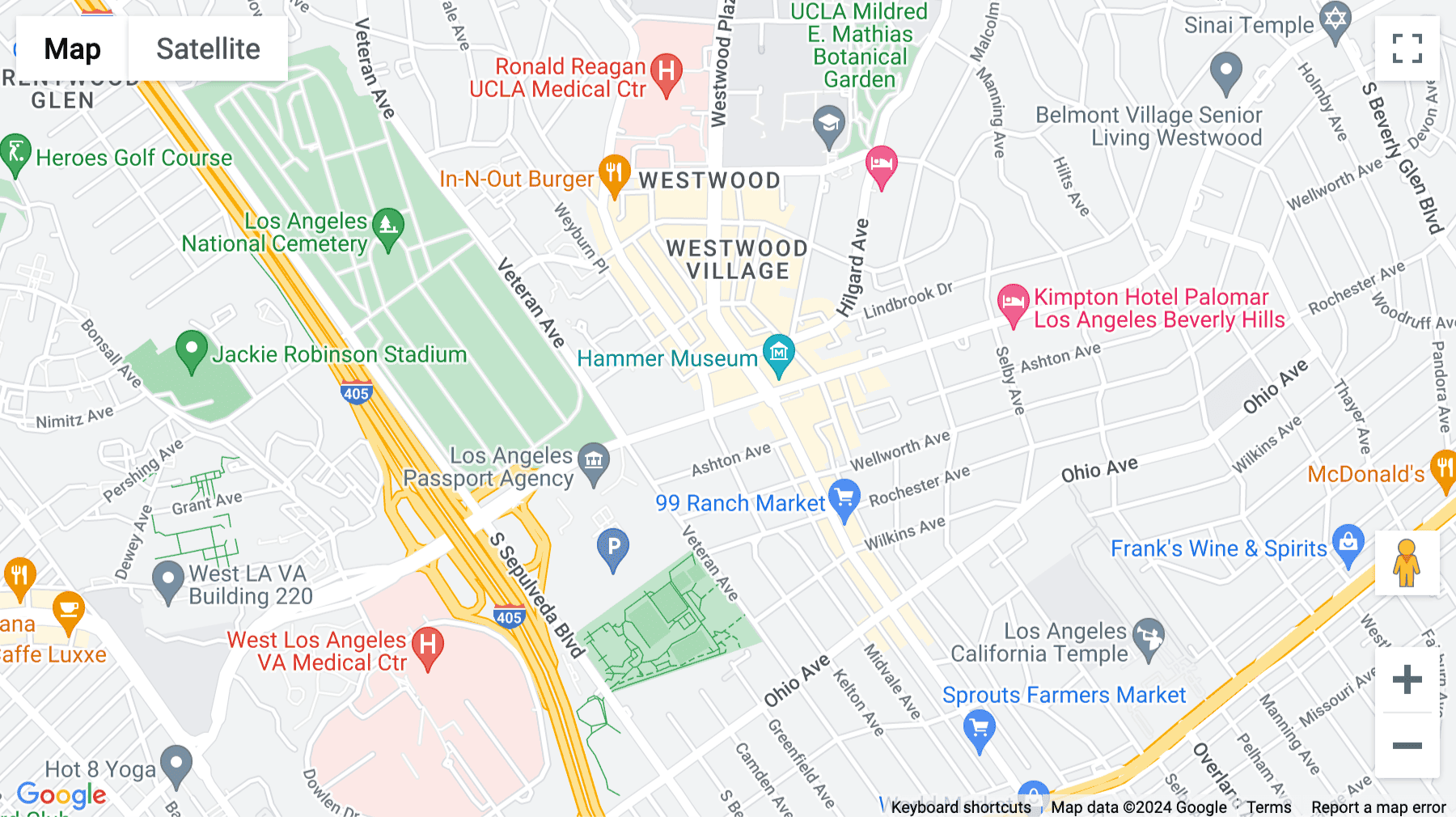 Click for interative map of 10940 Wilshire Blvd, Suite 1600, Tower Executive Suites, Los Angeles