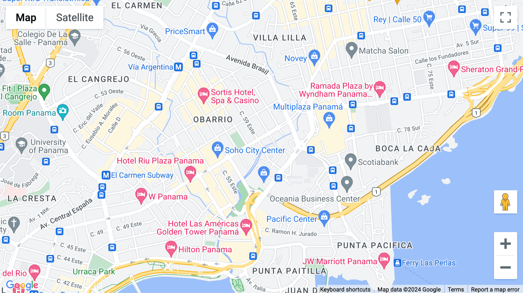 Click for interative map of Torre Global Bank,  Piso 32, Oficina 3203, Calle 50, P.H, Panama, Panama