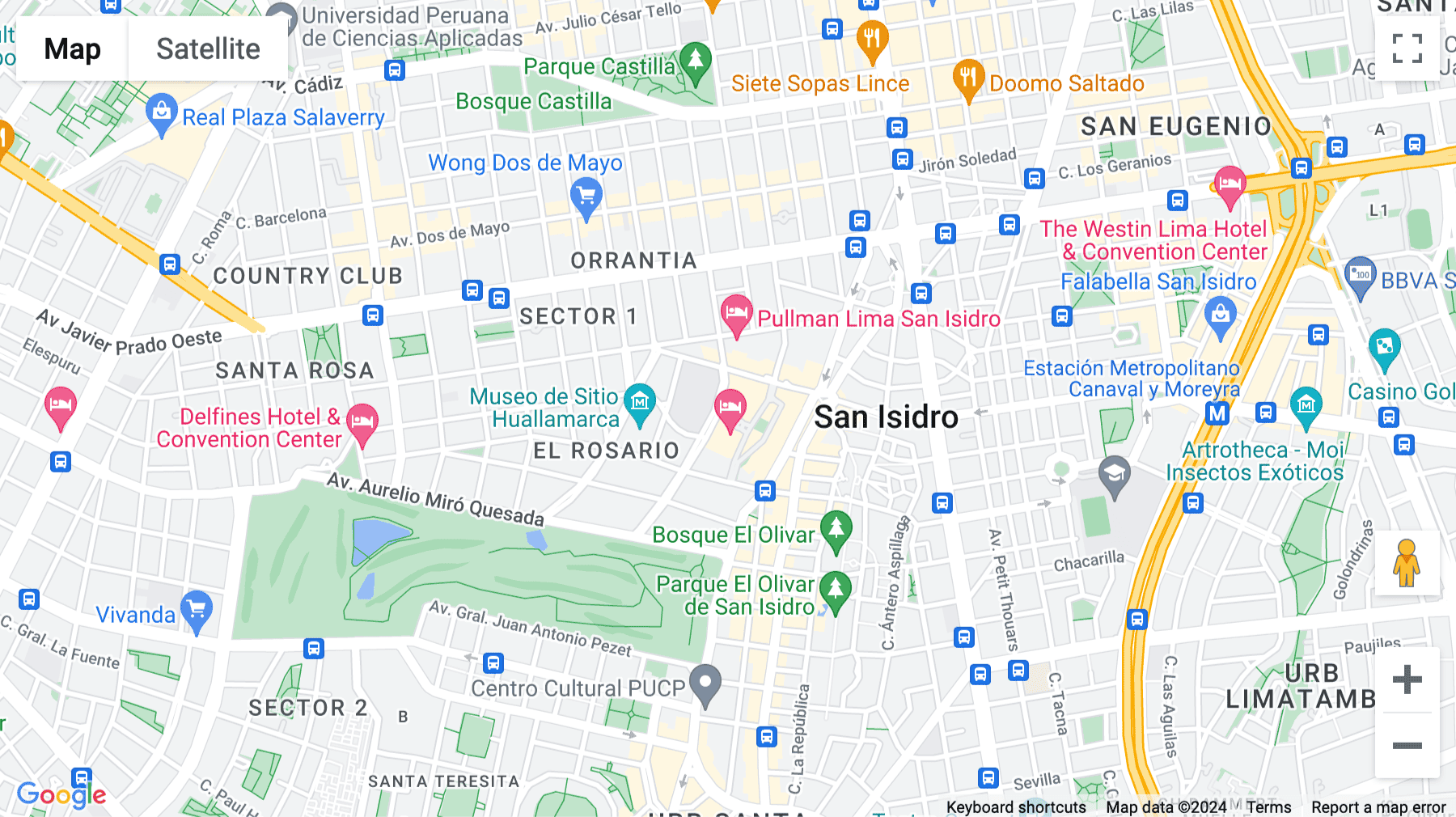 Click for interative map of 16th Floor Real Ocho Building, Centro Empresarial Real, Avenue Victor Andres Belaunde, Via Principal, Lima