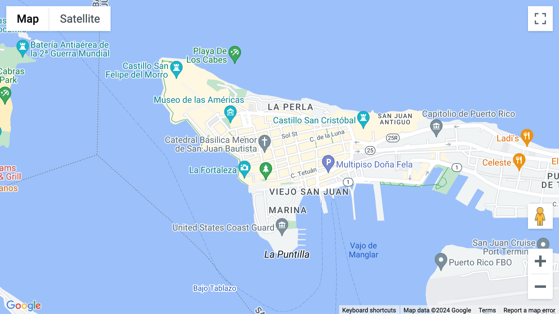 Click for interative map of 151 Calle San Francisco, San Juan