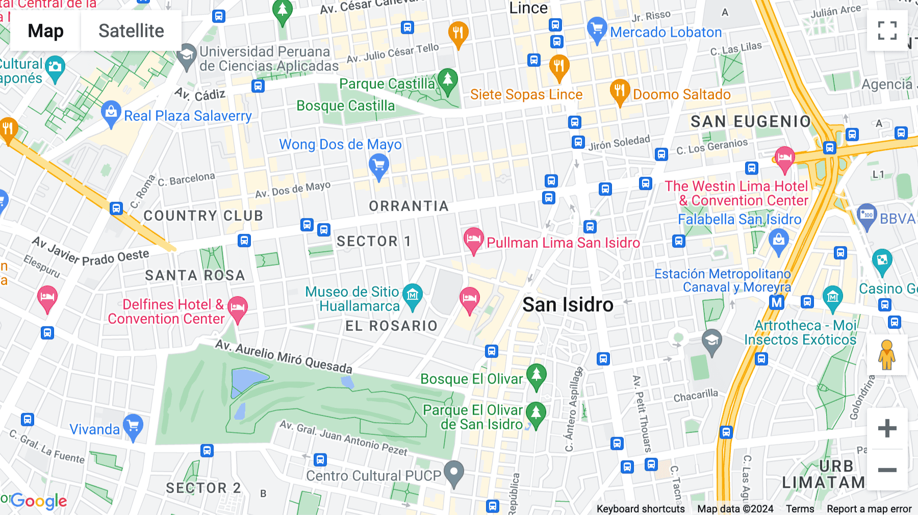 Click for interative map of 607 Jorge Basadre Avenue, San Isidro, Lima