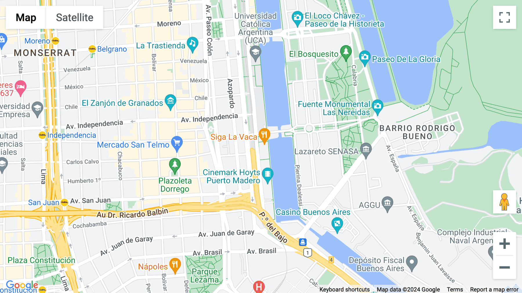 Click for interative map of Avenida Alicia Moreau de Justo 1750, 3º C Centro, Dique 1, Puerto Madero, CABA, Buenos Aires