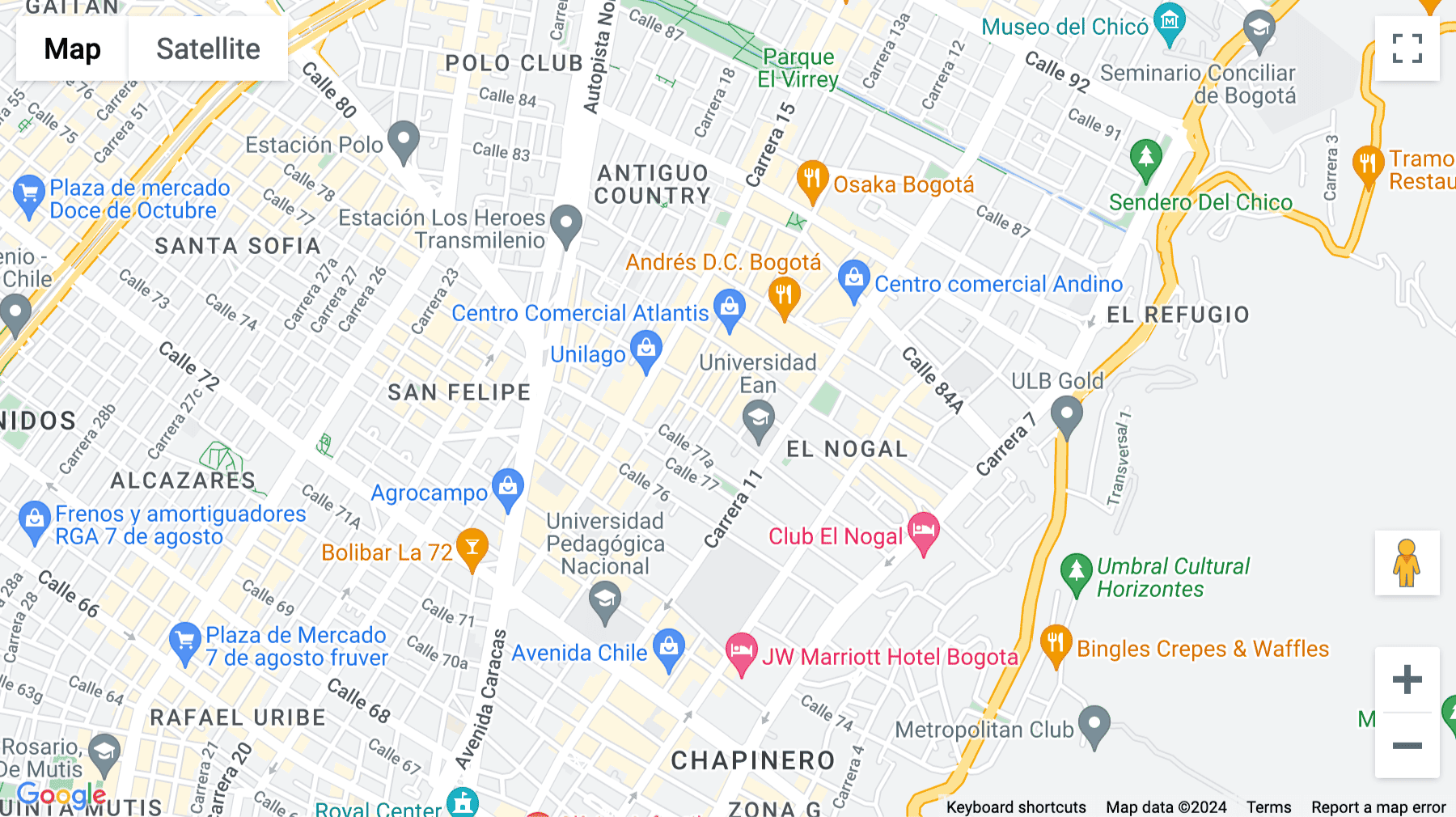 Click for interative map of Carrera 12a No.78-40, Bogota, Bogota