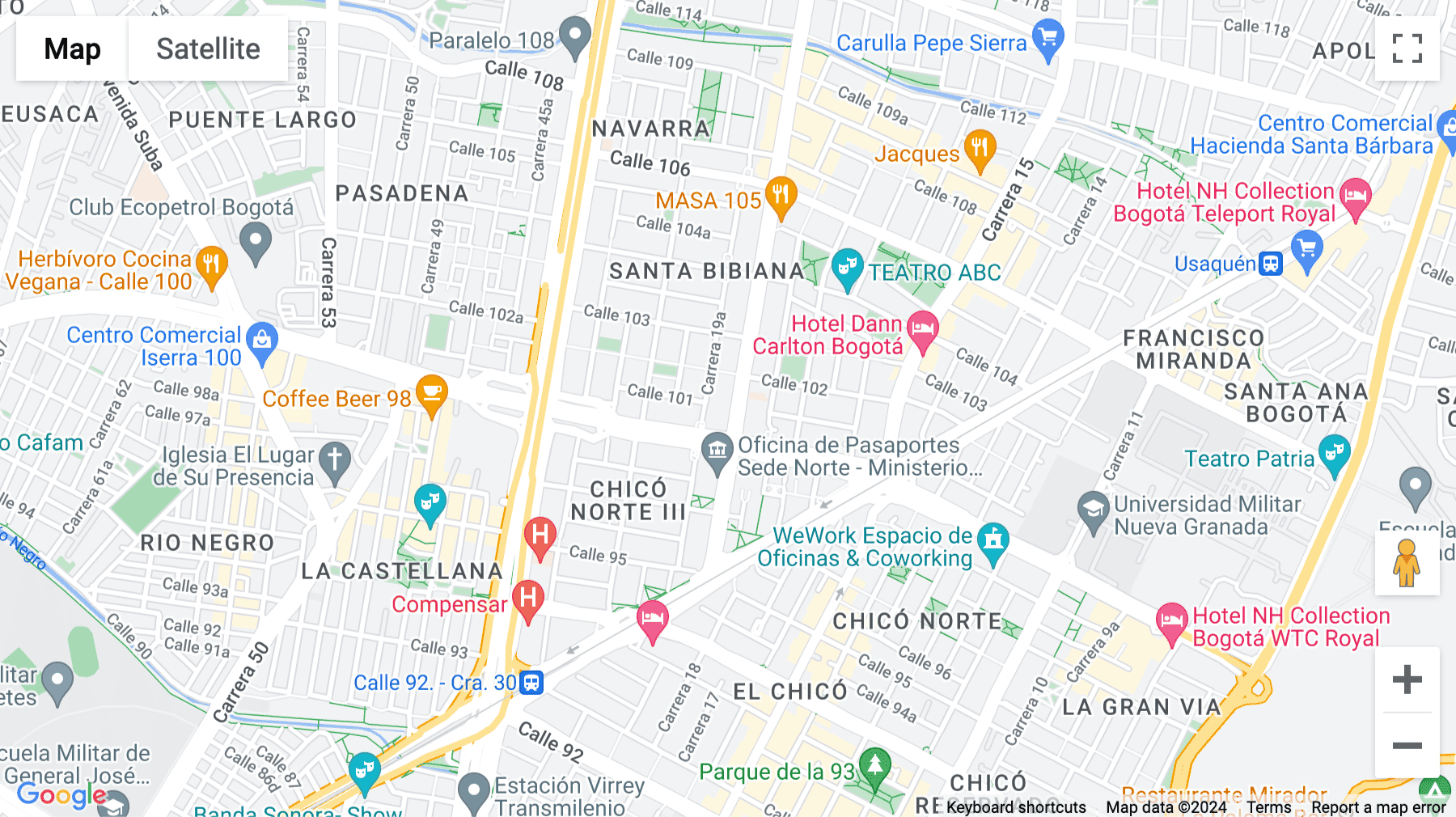 Click for interative map of Carrera 19 No. 100, 45, Bogotá, Bogota