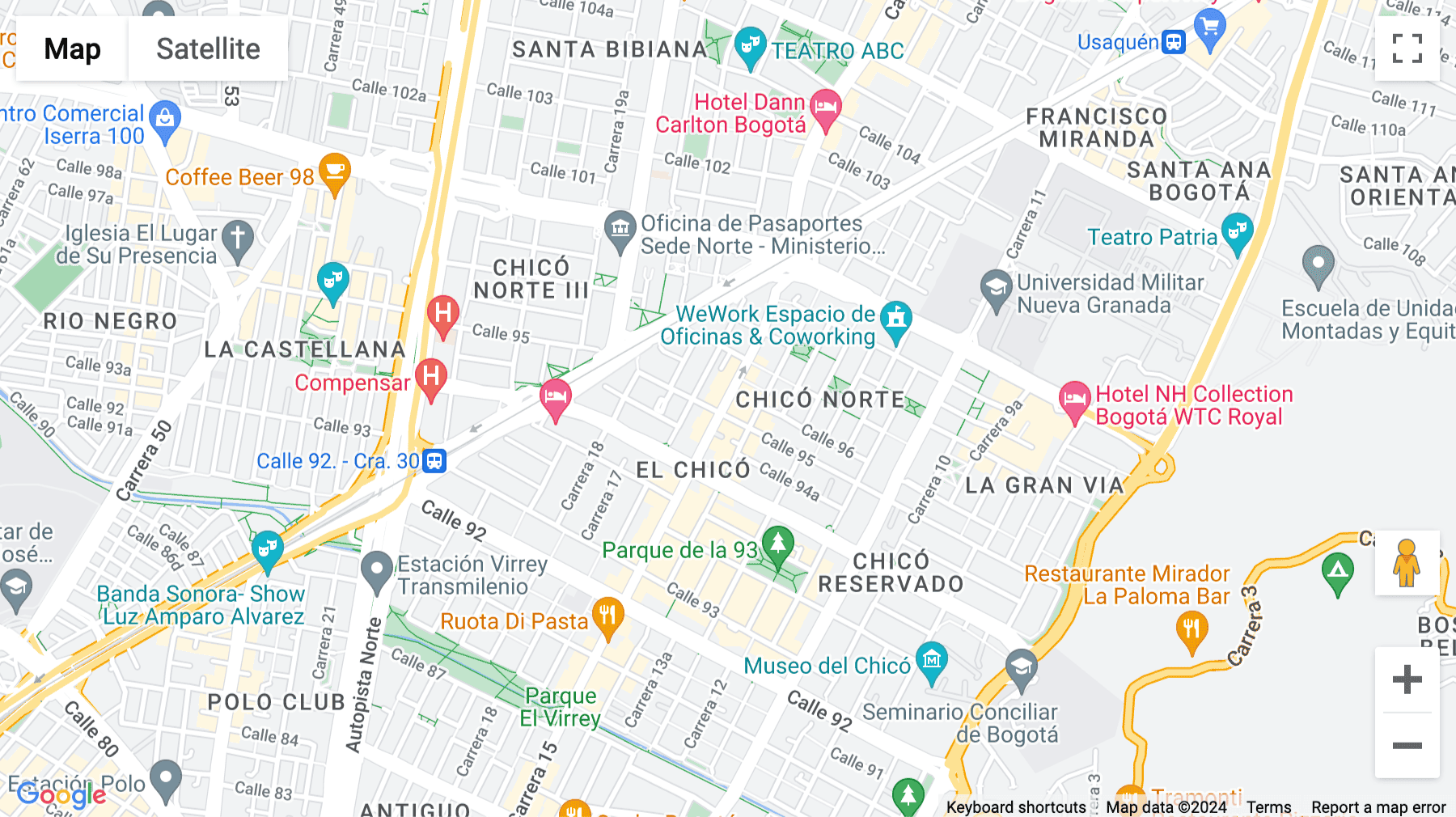 Click for interative map of Calle 95 No 14-45 Penthouse, Calle 95, Penthouse, Bogota