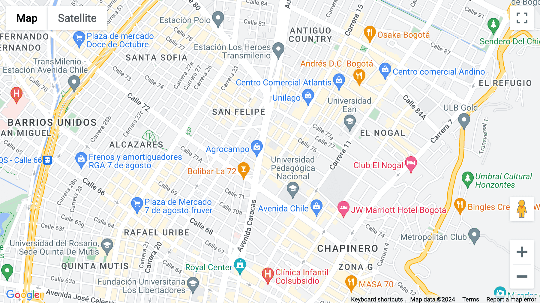 Click for interative map of Calle 74 No. 15-60, Bogota
