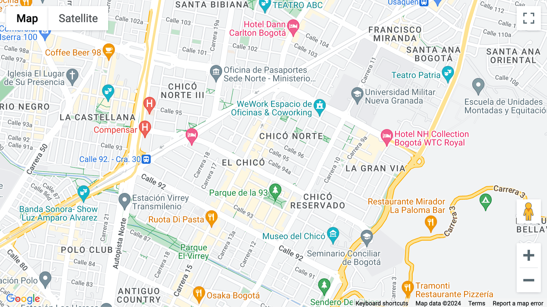Click for interative map of Calle 95 No. 13-35 Torre A, Bogota