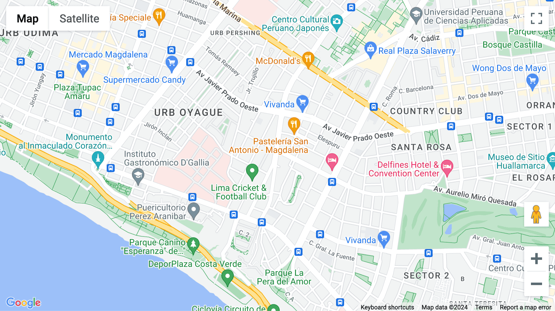 Click for interative map of Av. Juan de Aliaga 360, Lima