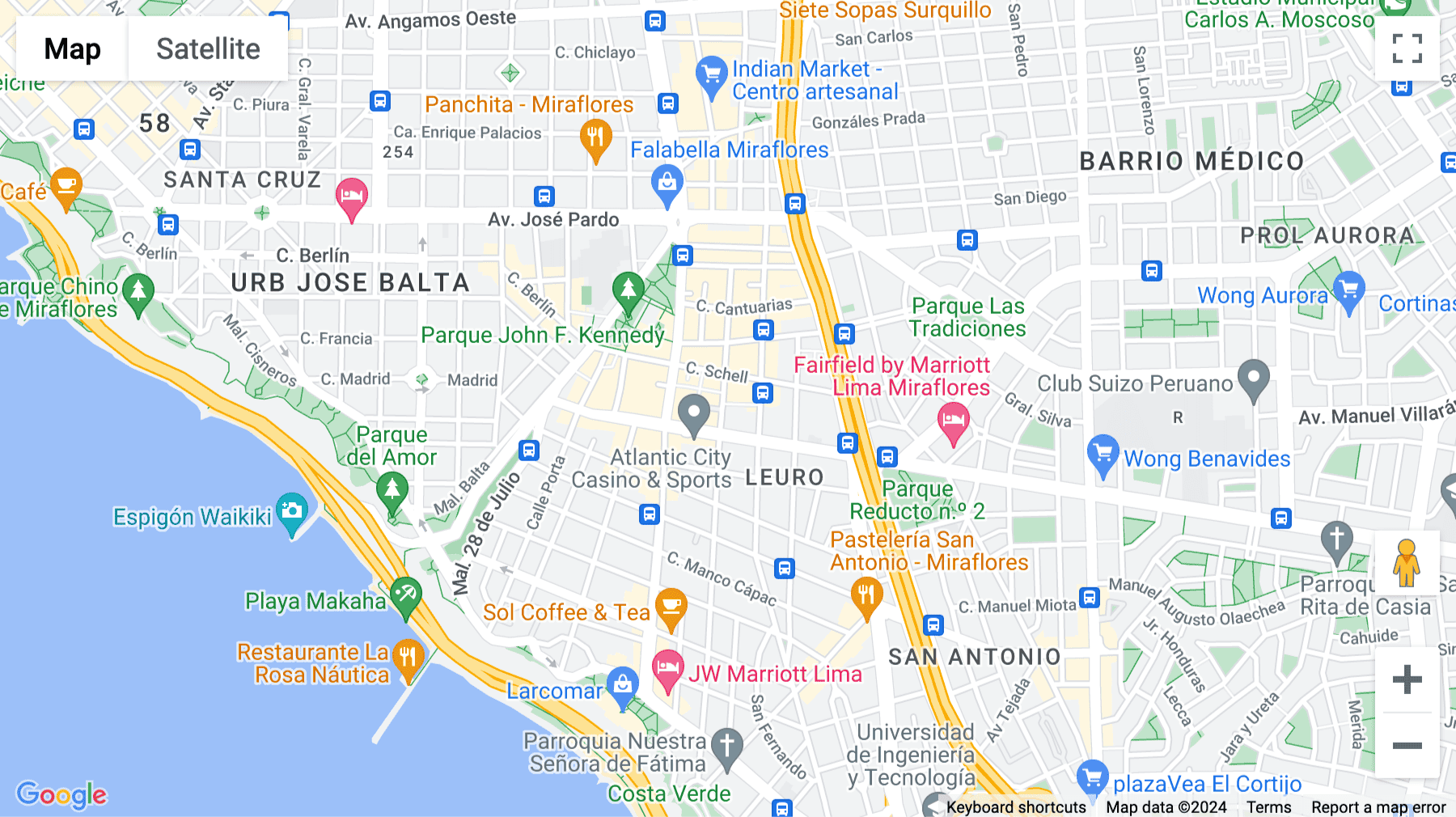 Click for interative map of Calle Alcanfores 465 Miraflores, Lima