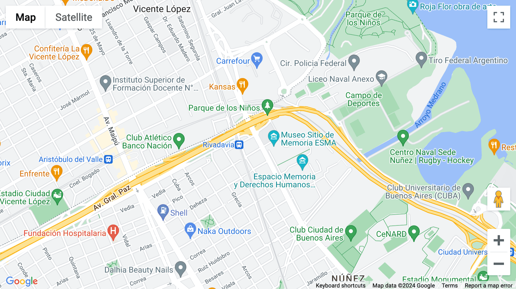 Click for interative map of Avenida Libertador 8620, Nuñez, Buenos Aires