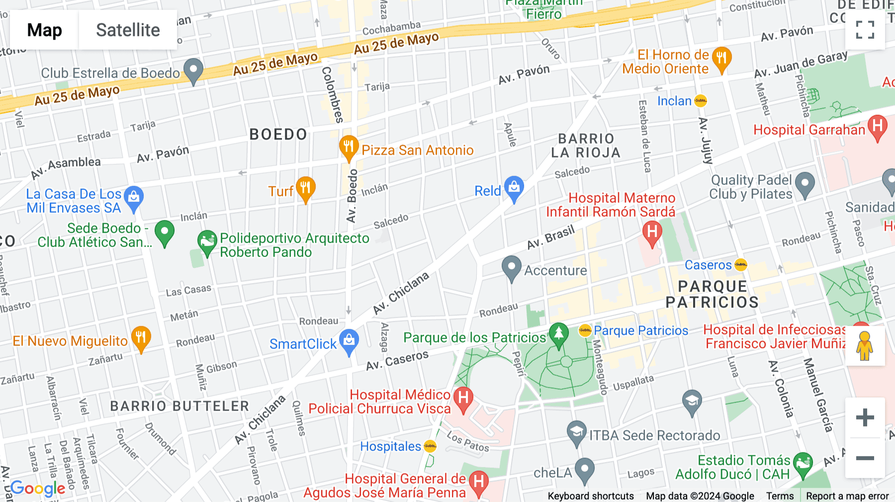 Click for interative map of Avenida Chiclana 3345, Parque Patricios, Buenos Aires