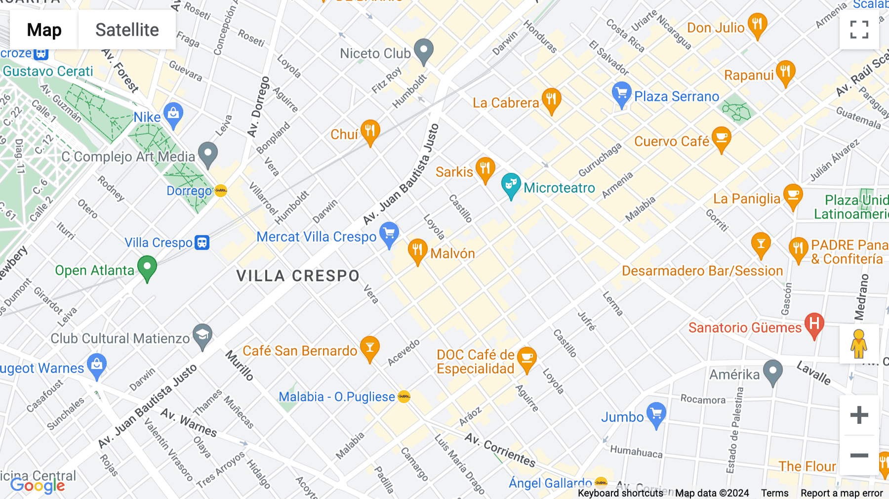Click for interative map of Aguirre 864, Villa Crespo, Buenos Aires, Buenos Aires