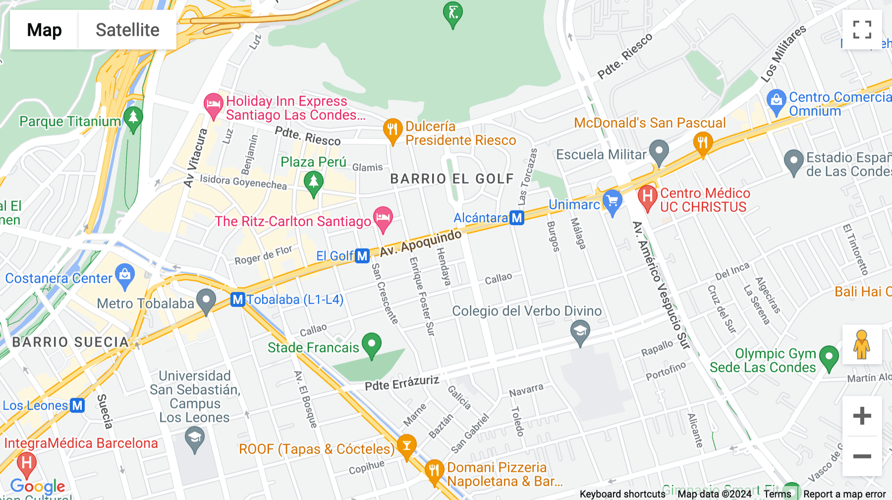 Click for interative map of Hendaya 60, Las Condes, Región Metropolitana, Santiago de Chile, Chile, Santiago