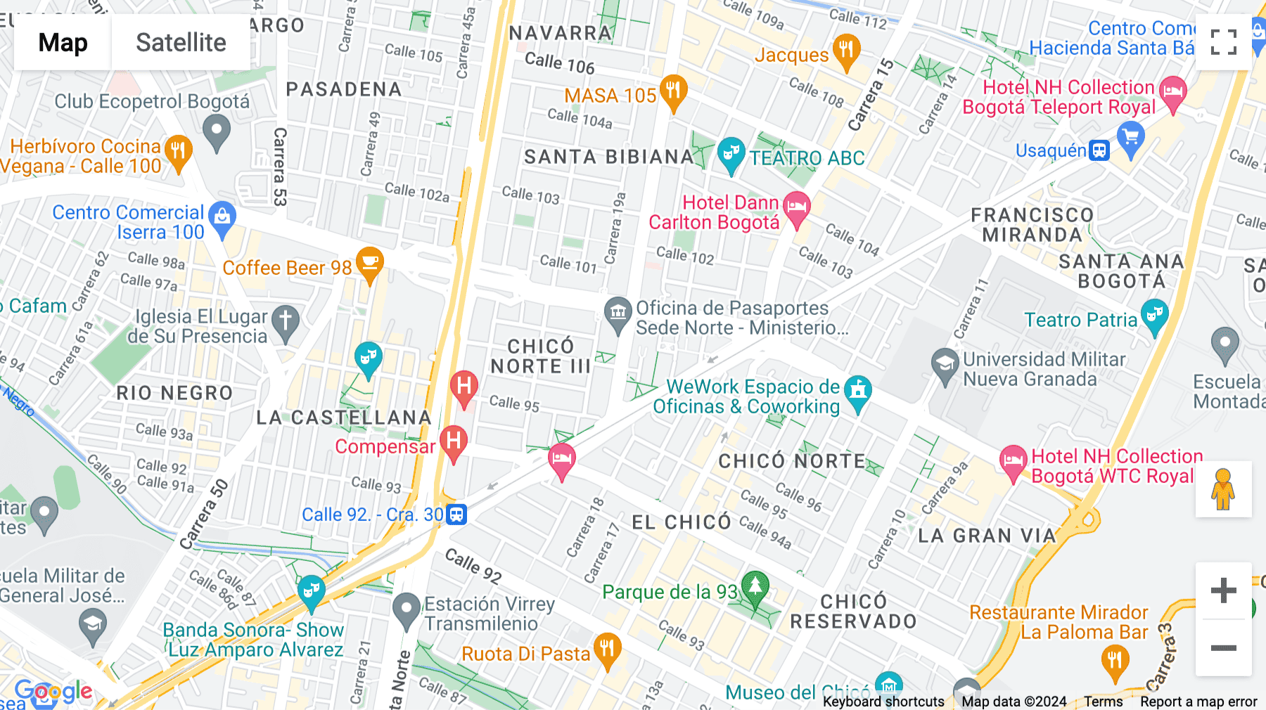 Click for interative map of Calle. 98 No.18-71, Piso 2. Edificio Varese, Bogota