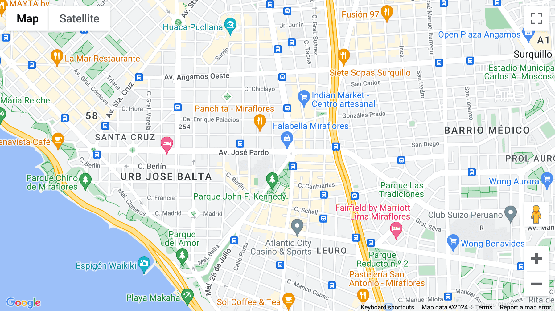 Click for interative map of Calle Mártir Olaya N° 129, oficinas 1506,1704,1905,1906, Miraflores, Centro empresarial Jose Pardo, Av. Jose Pardo cuadra Nª 1, Lima