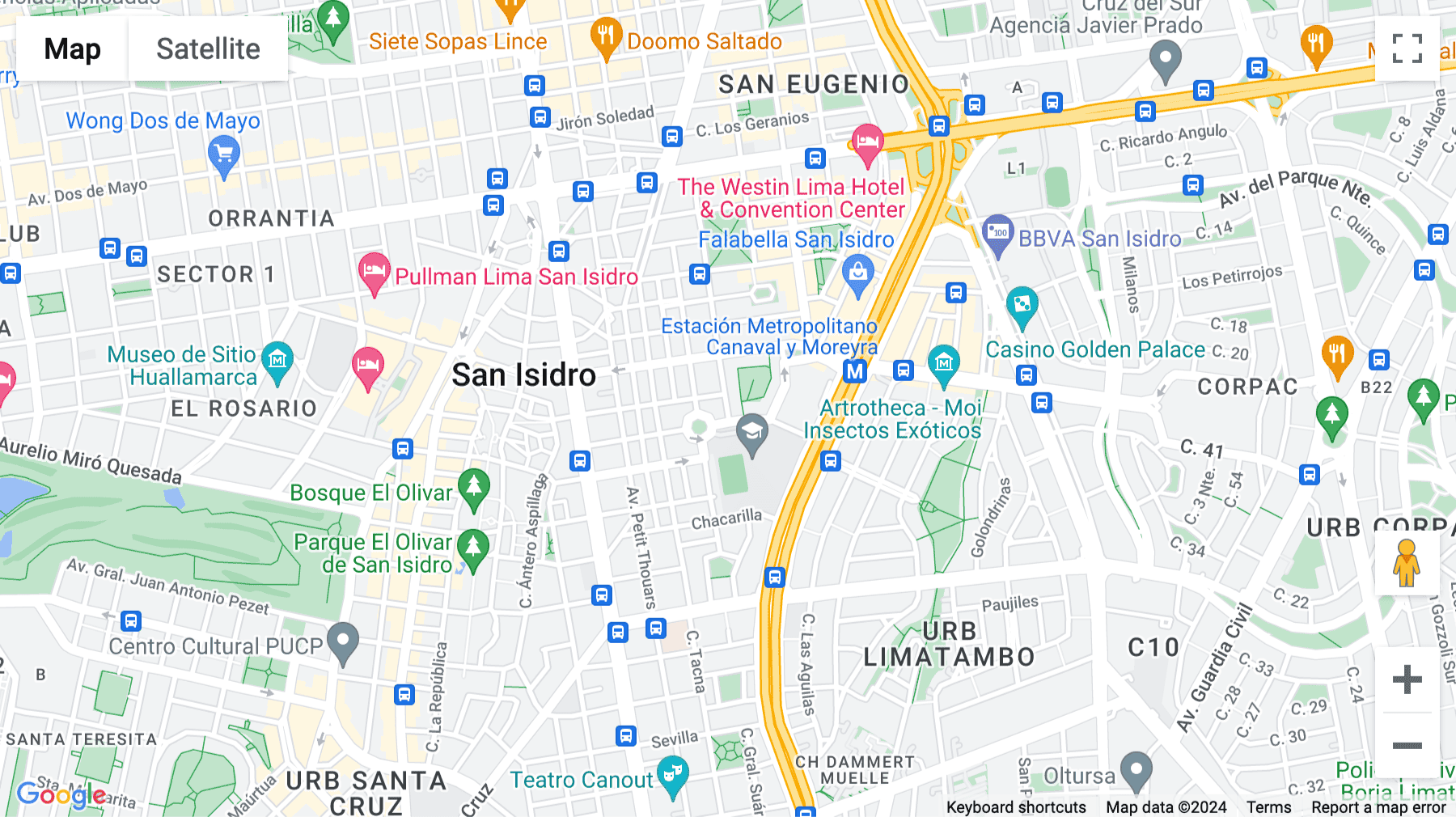 Click for interative map of Calle las Camelias Nº 877, Oficina 302, Lima