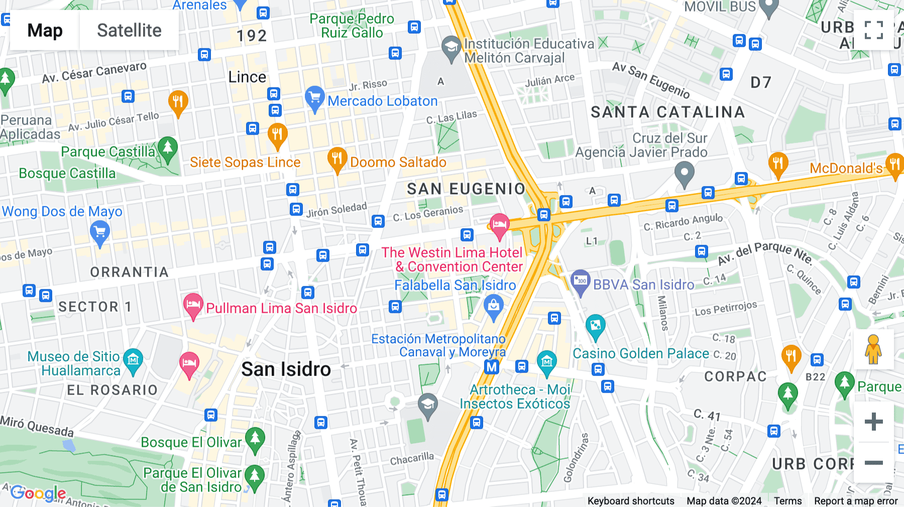 Click for interative map of Av. Rivera Navarrete 485, San Isidro, Lima