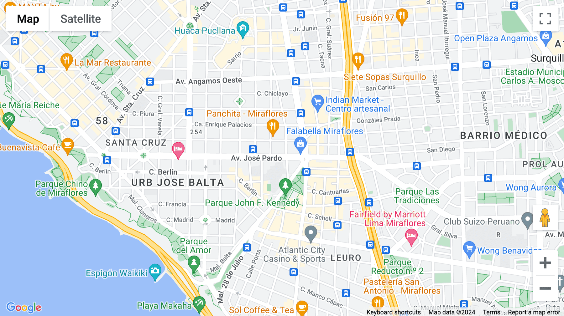 Click for interative map of Avenida José Pardo 223, Miraflores, Lima