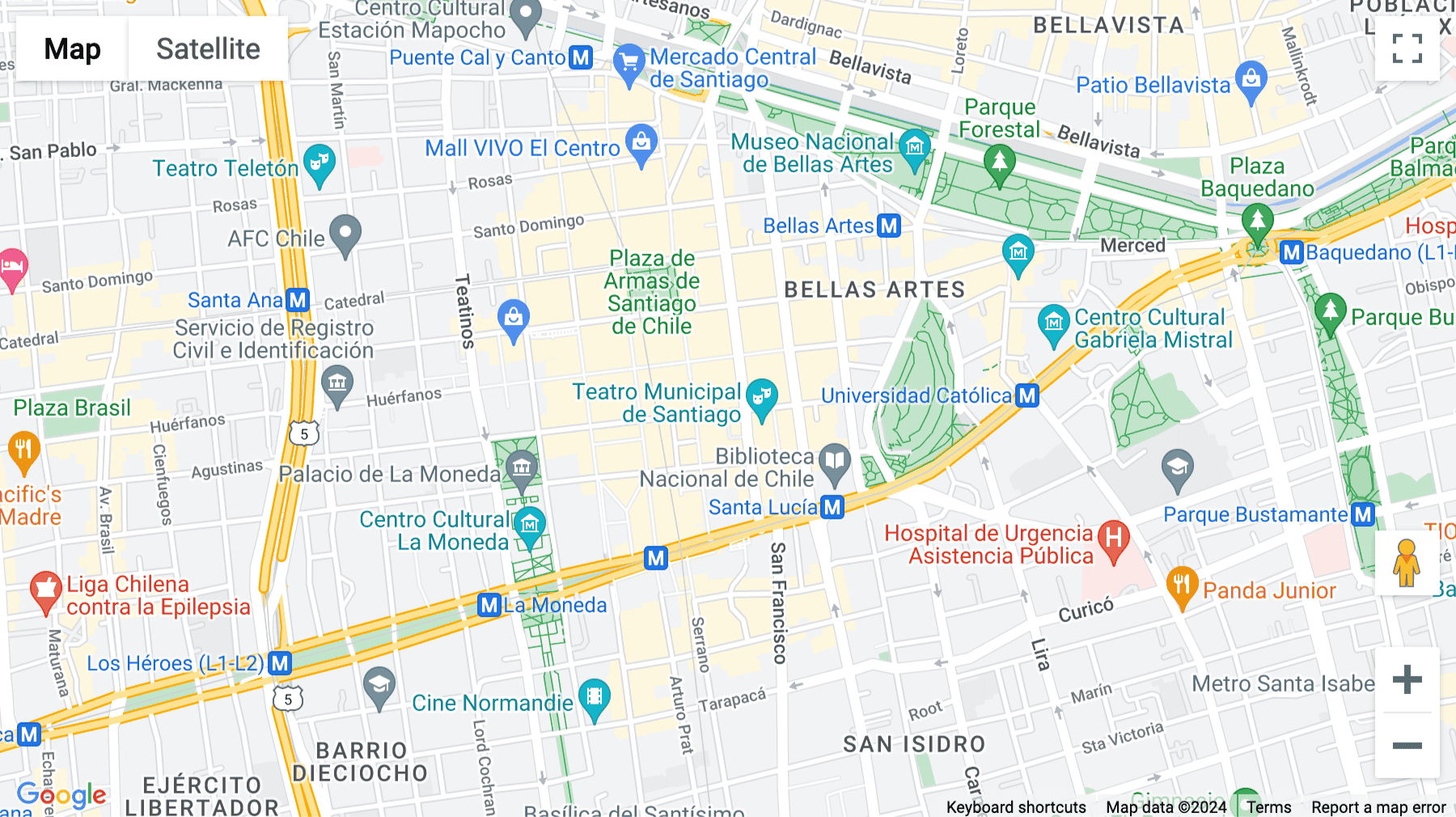 Click for interative map of Agustinas 833, Santiago Centro, Santiago