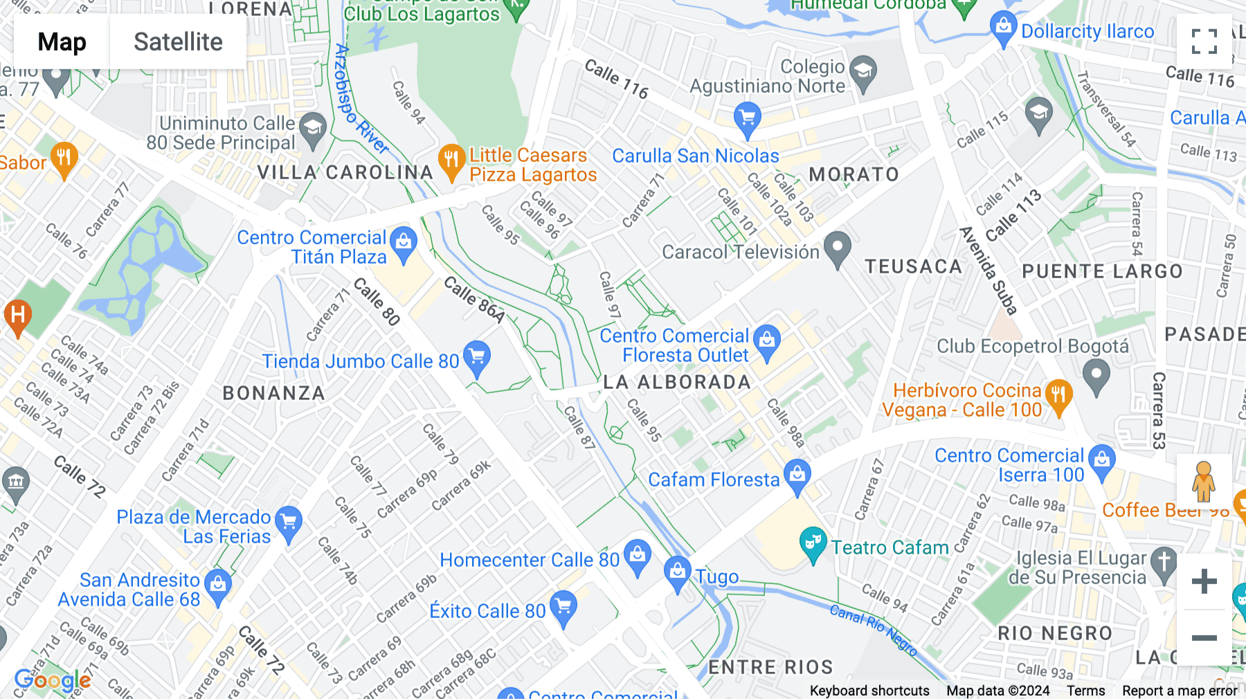 Click for interative map of Carrera 7 No. 116-50, Bogota
