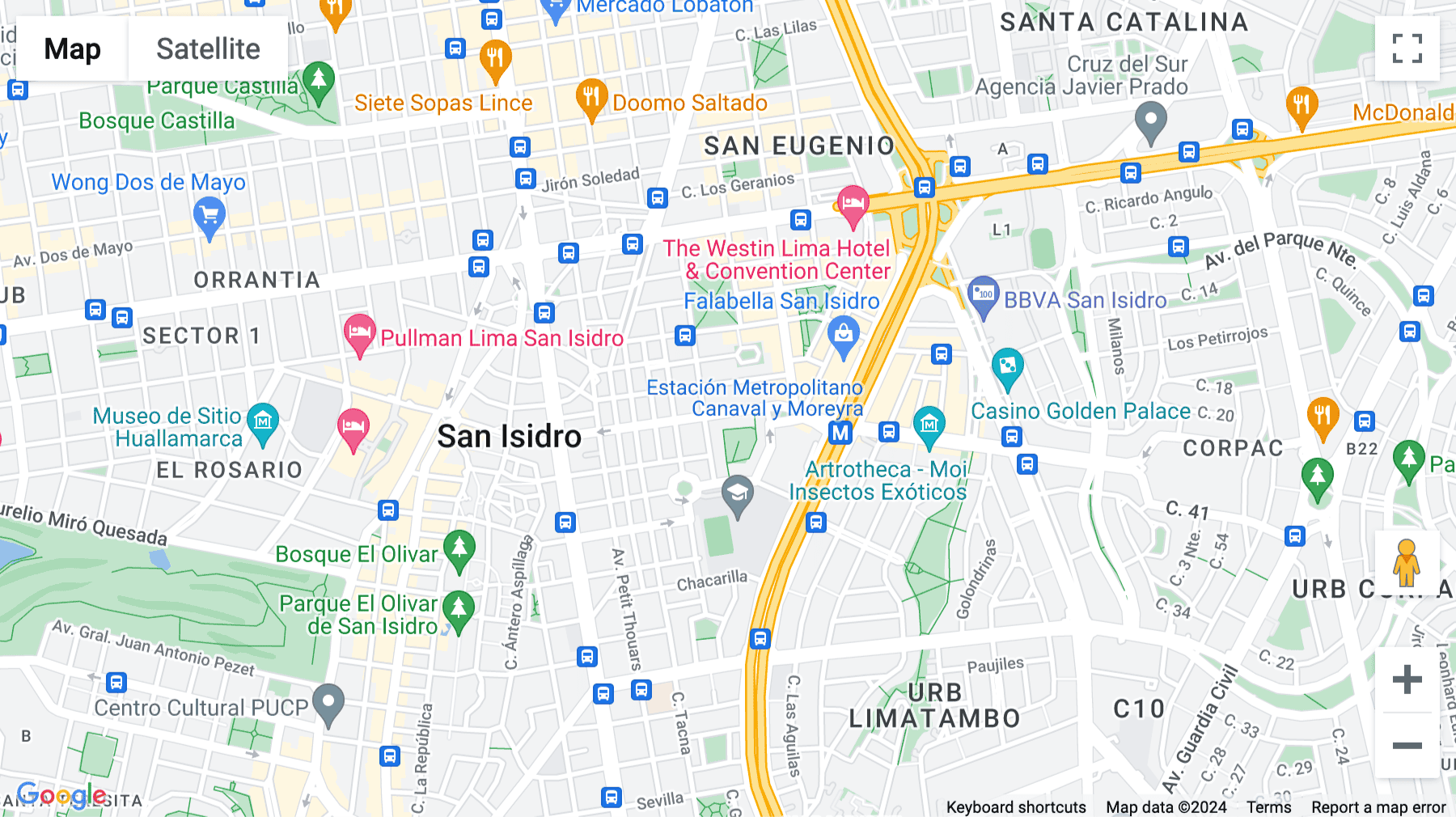 Click for interative map of 755, Juan De Arona, Lima