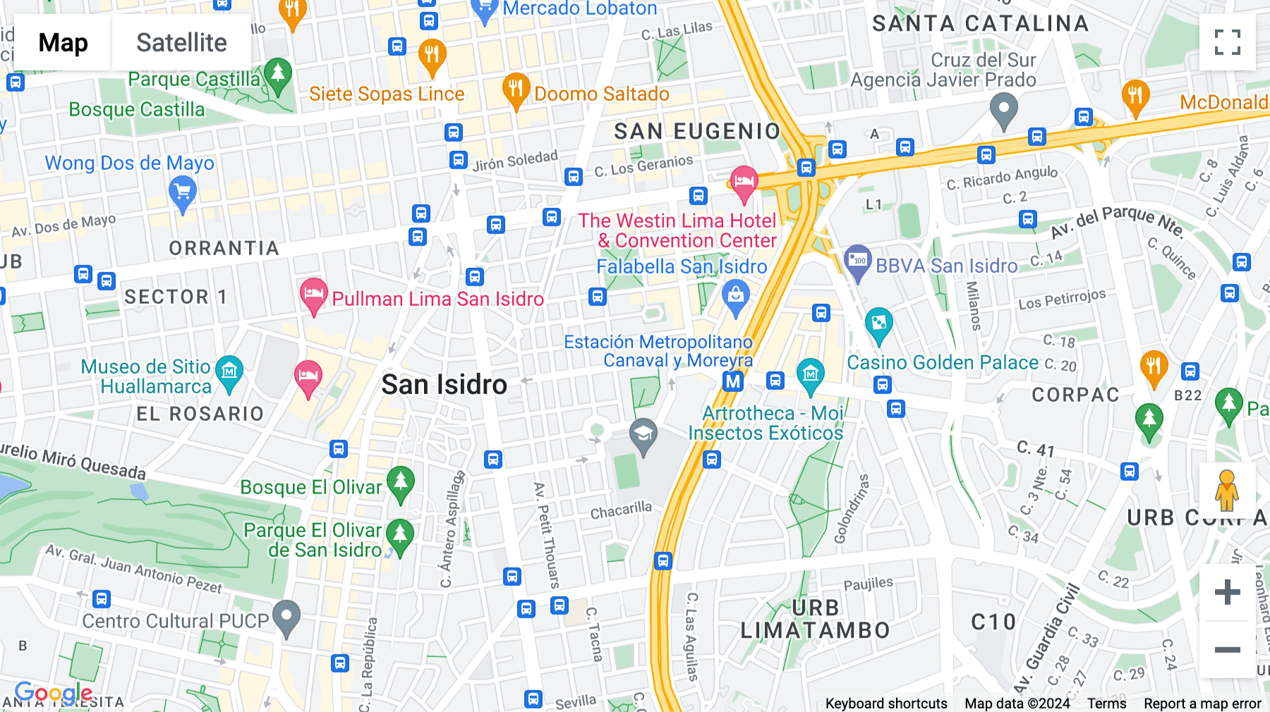 Click for interative map of Avenue Juan de Arona 735, Lima