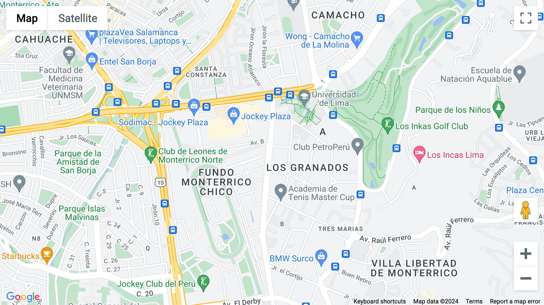 Click for interative map of Avenida Manuel Olguín 327, Piso 12, Lima
