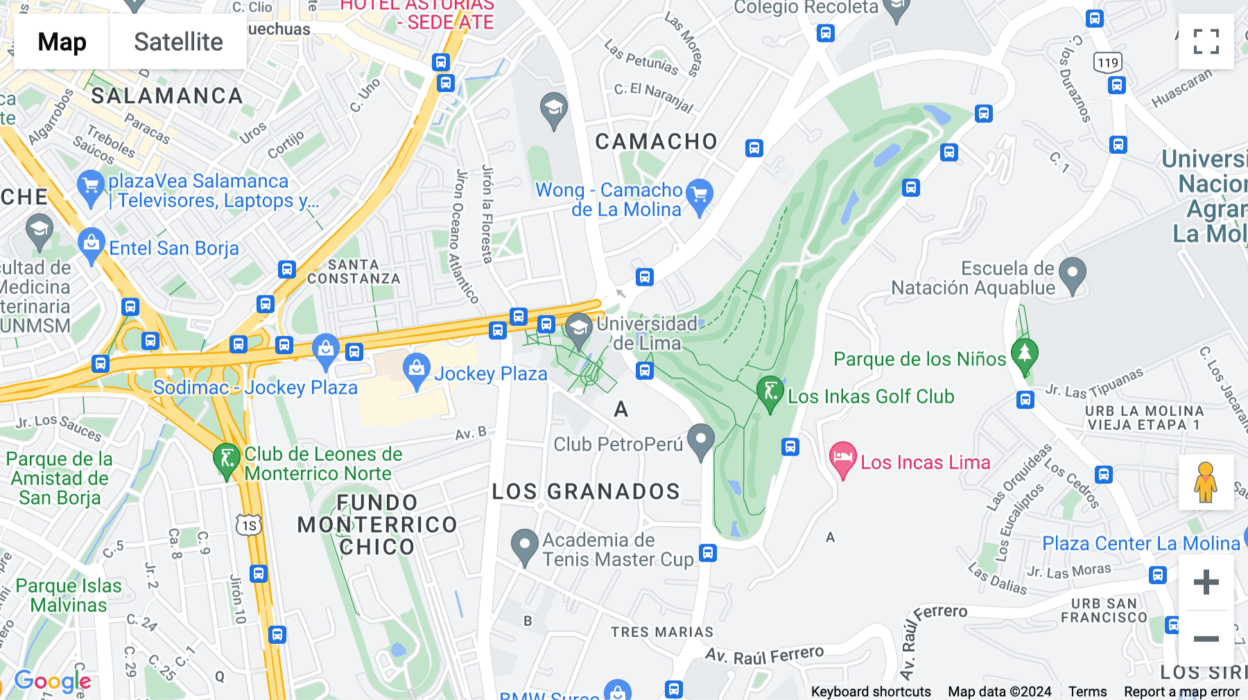 Click for interative map of Avenida Circunvalación del Club Golf Los Incas 170, Piso 23, Lima
