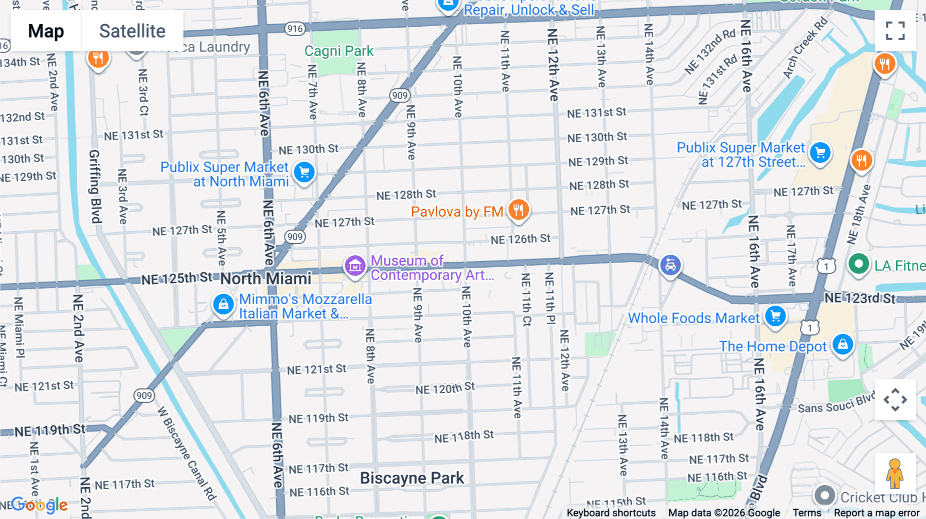Click for interative map of 999 Northeast 125th Street, North Miami