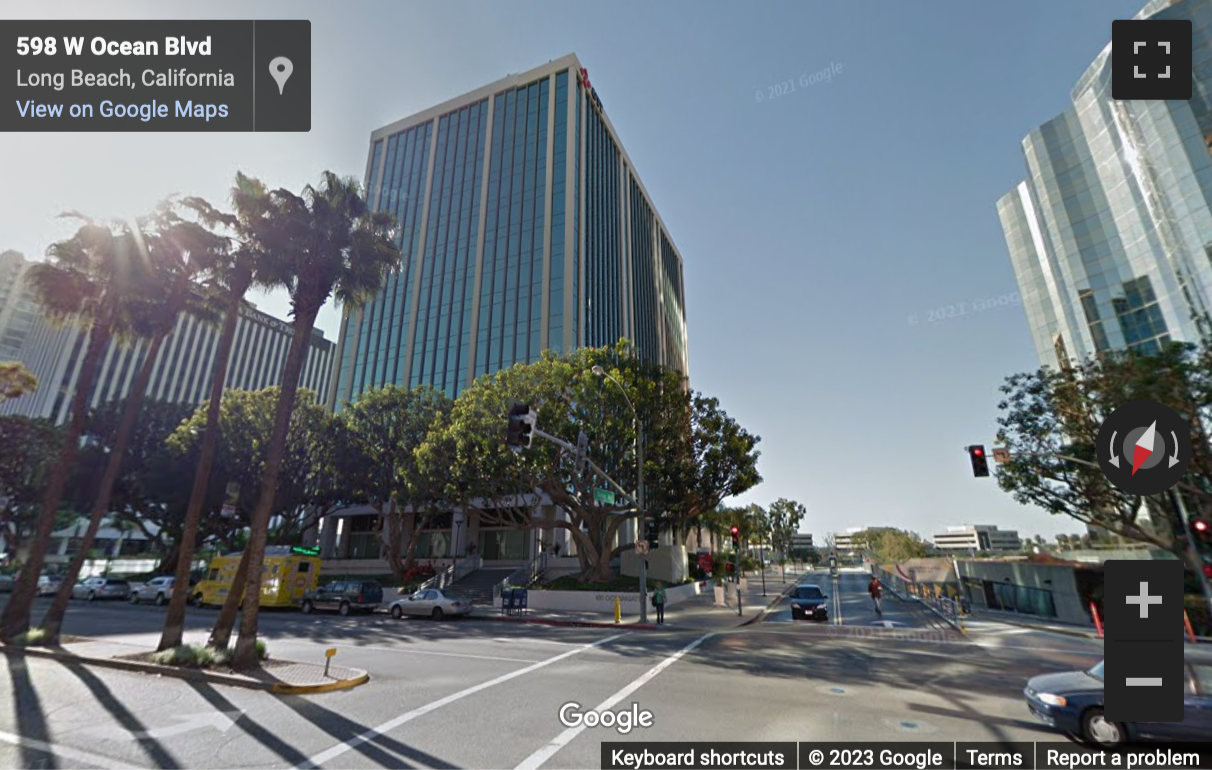 Street View image of 100 Oceangate Boulevard, Suite 1200, Long Beach, California, USA