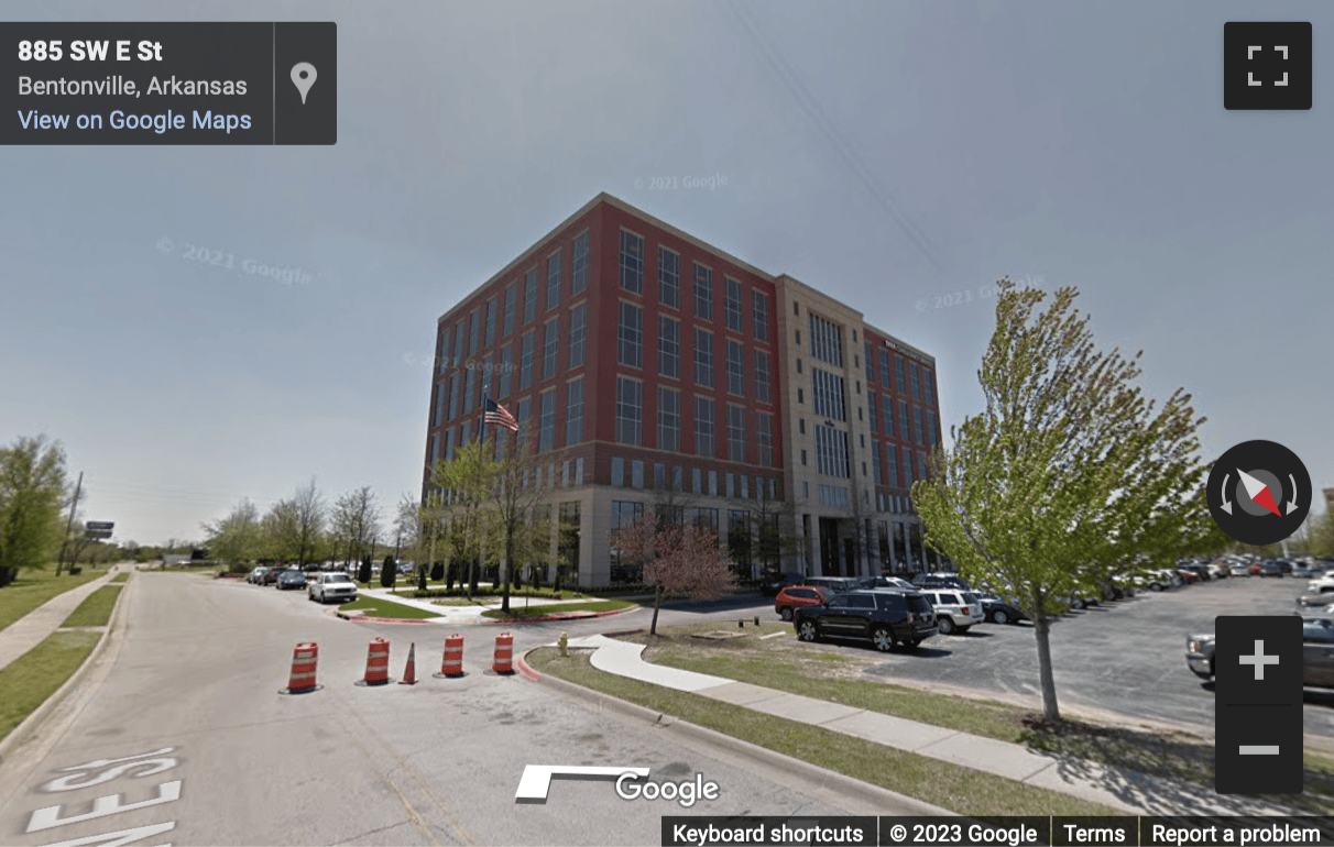 Street View image of Bentonville Plaza, 609 SW 8th Street, Bentonville, Arkansas, USA