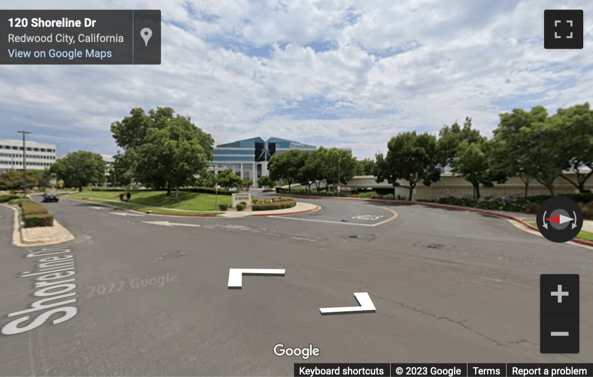 Street View image of 303 Twin Dolphin Drive, Redwood Shores, Suite 600, Redwood City, California, USA