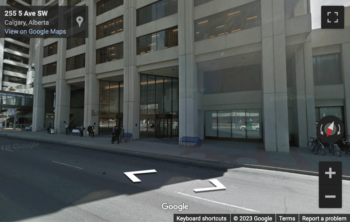 Street View image of Tower 2, 33rd Floor, Suite 3300, 205-5th Avenue SW, Calgary, Alberta, Canada