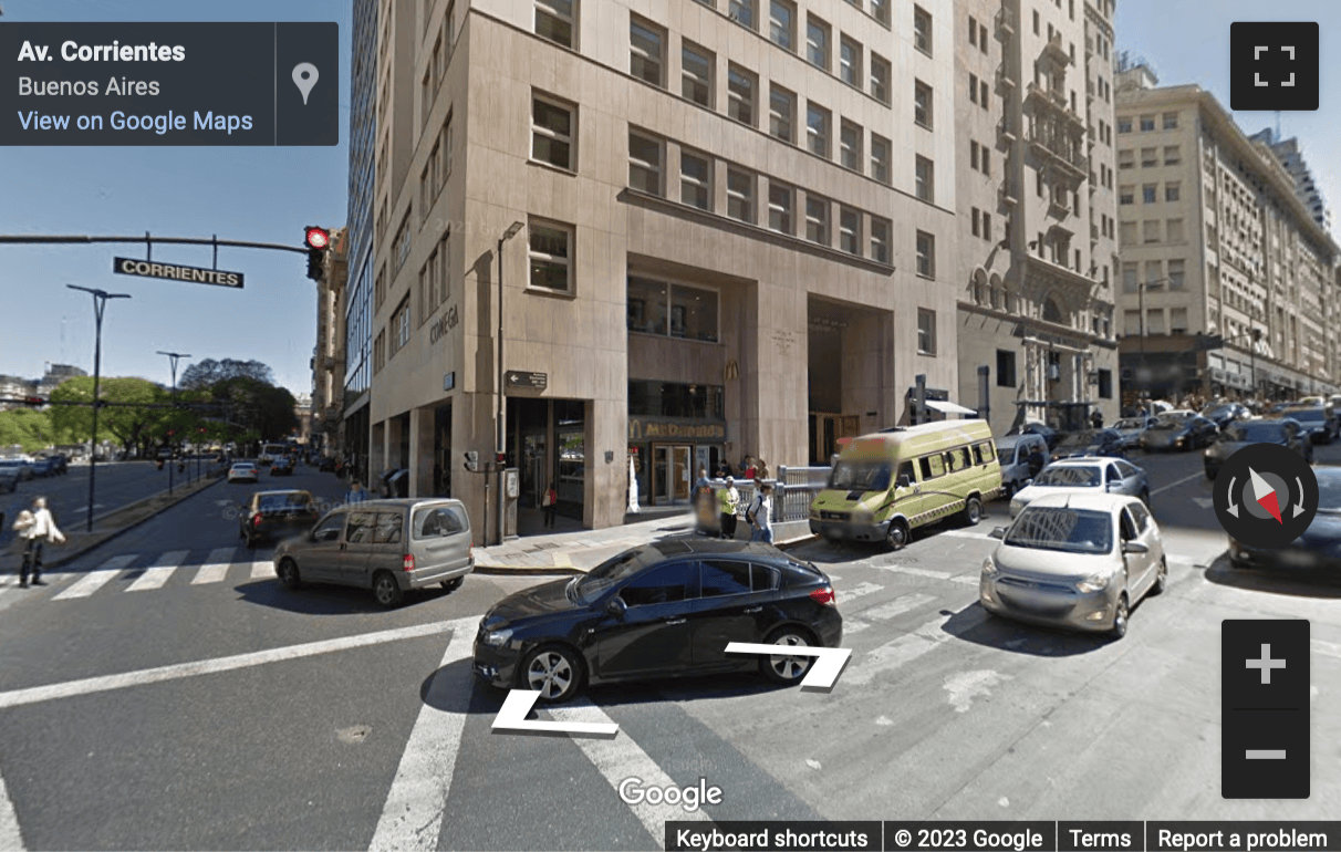 Street View image of Avenida Corrientes 222, Floors 10, 14 and 15, Buenos Aires, Argentina