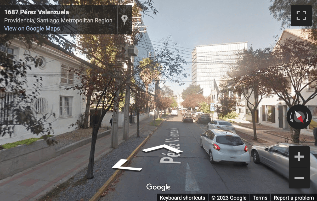 Street View image of Pérez Valenzuela 1635, Piso 10, Providencia, Santiago, Chile