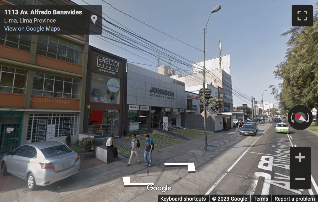 Street View image of Av. Benavides 1180, Piso 6, Miraflores, Lima