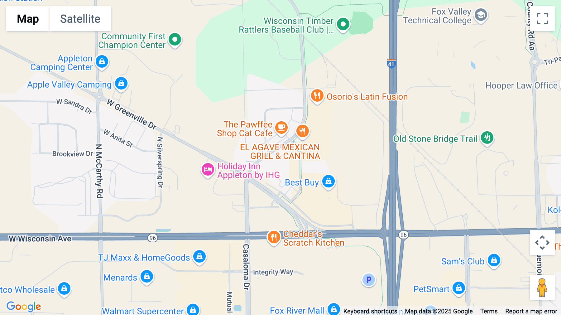 Click for interative map of 1600 North Casaloma Drive, 1st Floor, Grand Chute