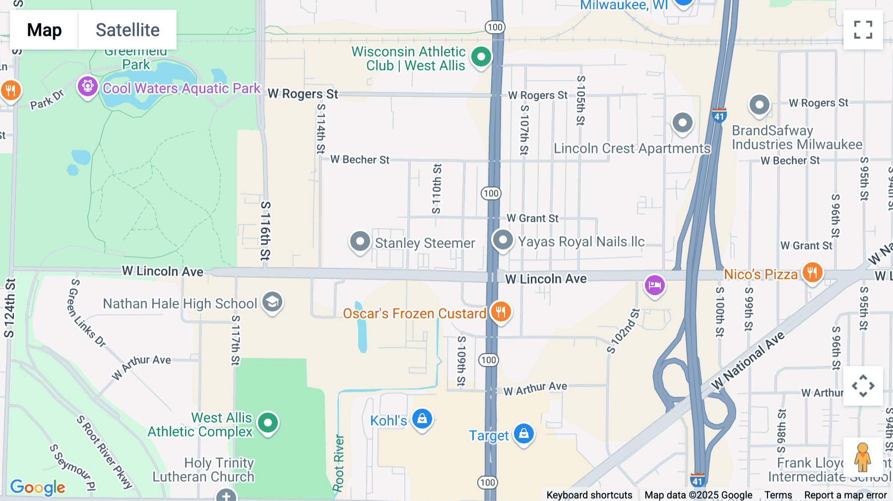 Click for interative map of 10920 W Lincoln Avenue, West Allis