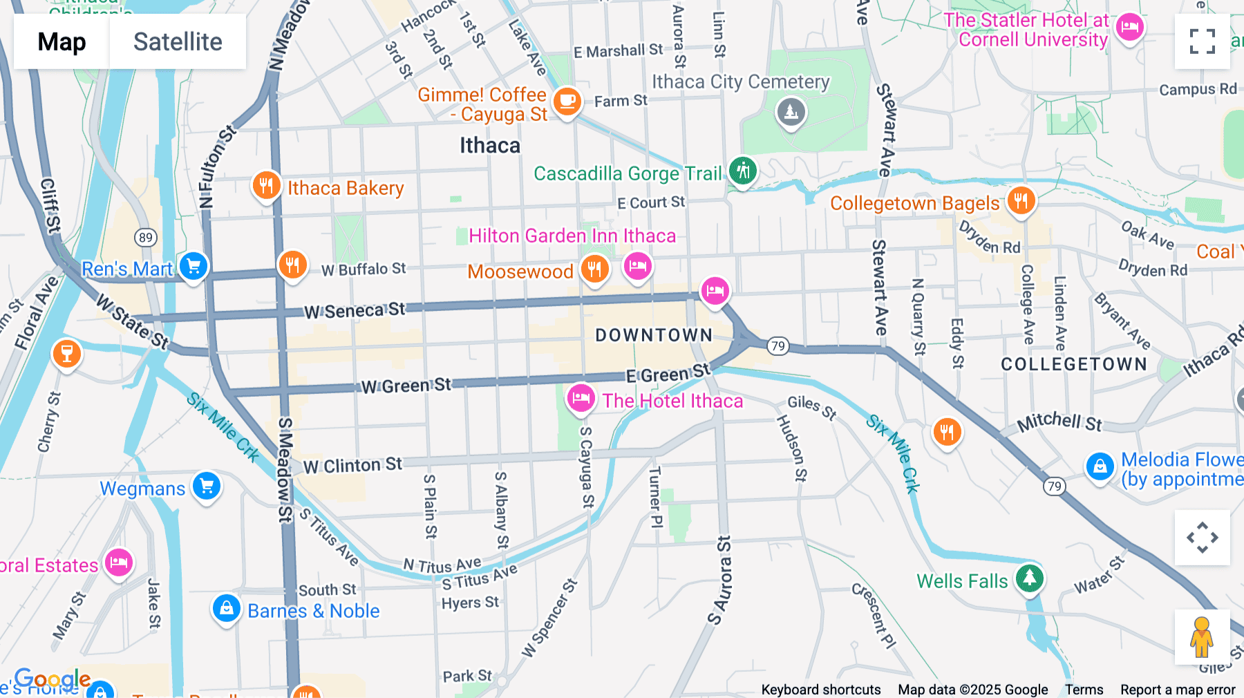 Click for interative map of 125 East State Street, 3rd Floor, Ithaca