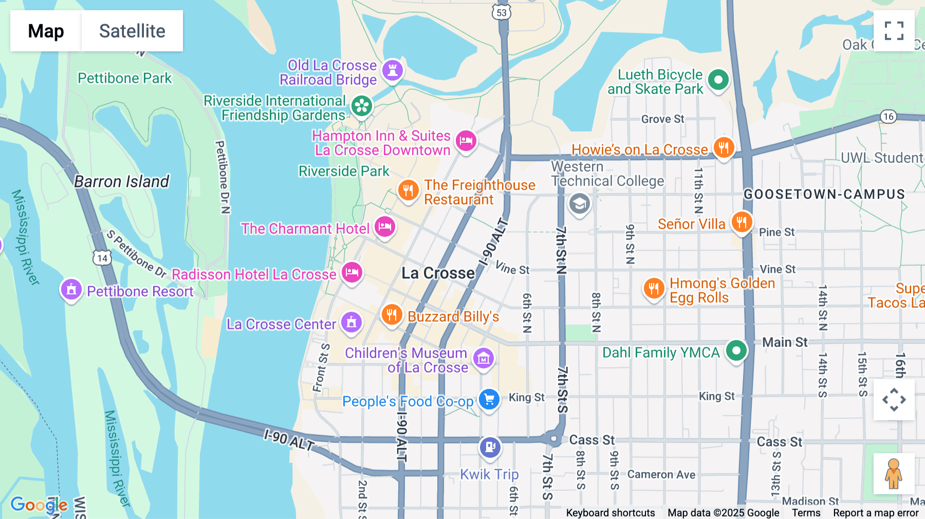 Click for interative map of 232 3rd Street North, 3rd Floor, La Crosse