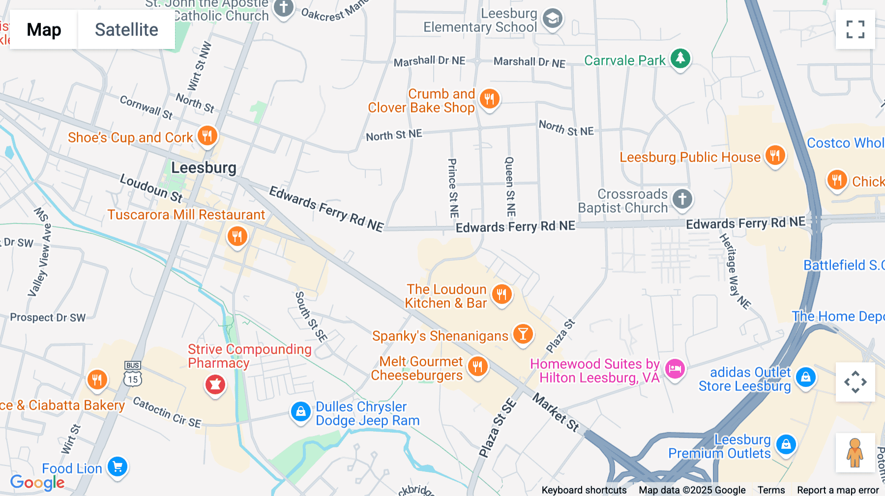 Click for interative map of 50 Catoctin Circle NE, Suite 101, Leesburg