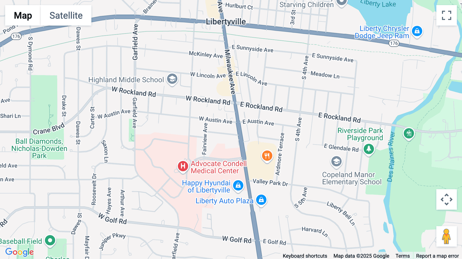 Click for interative map of 611 South Milwaukee Avenue, 1st Floor, Libertyville