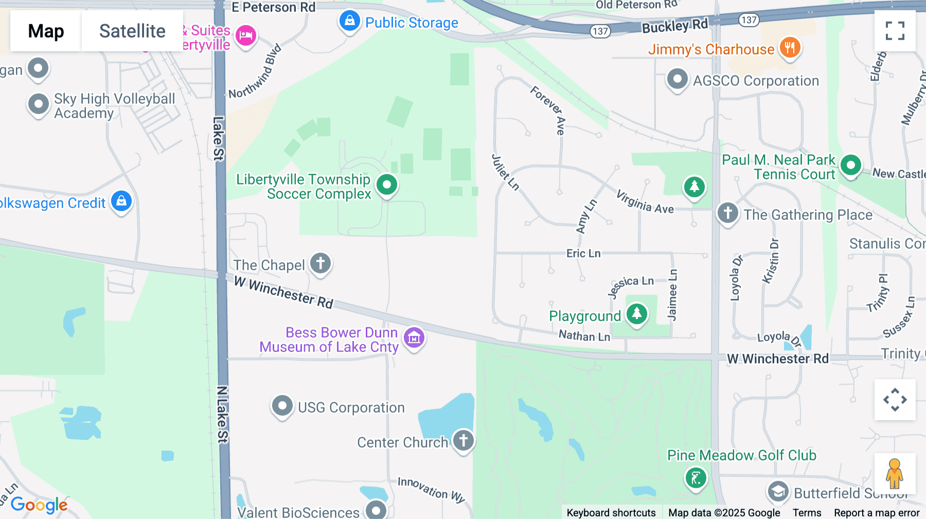 Click for interative map of 1870 West Winchester Road, Suite 148, Libertyville