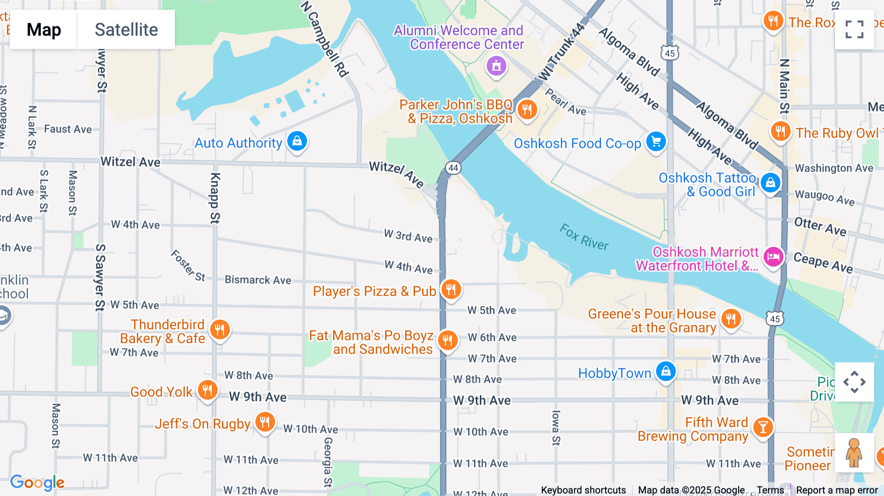 Click for interative map of 310 Ohio Street, 1st & 2nd Floor, Oshkosh
