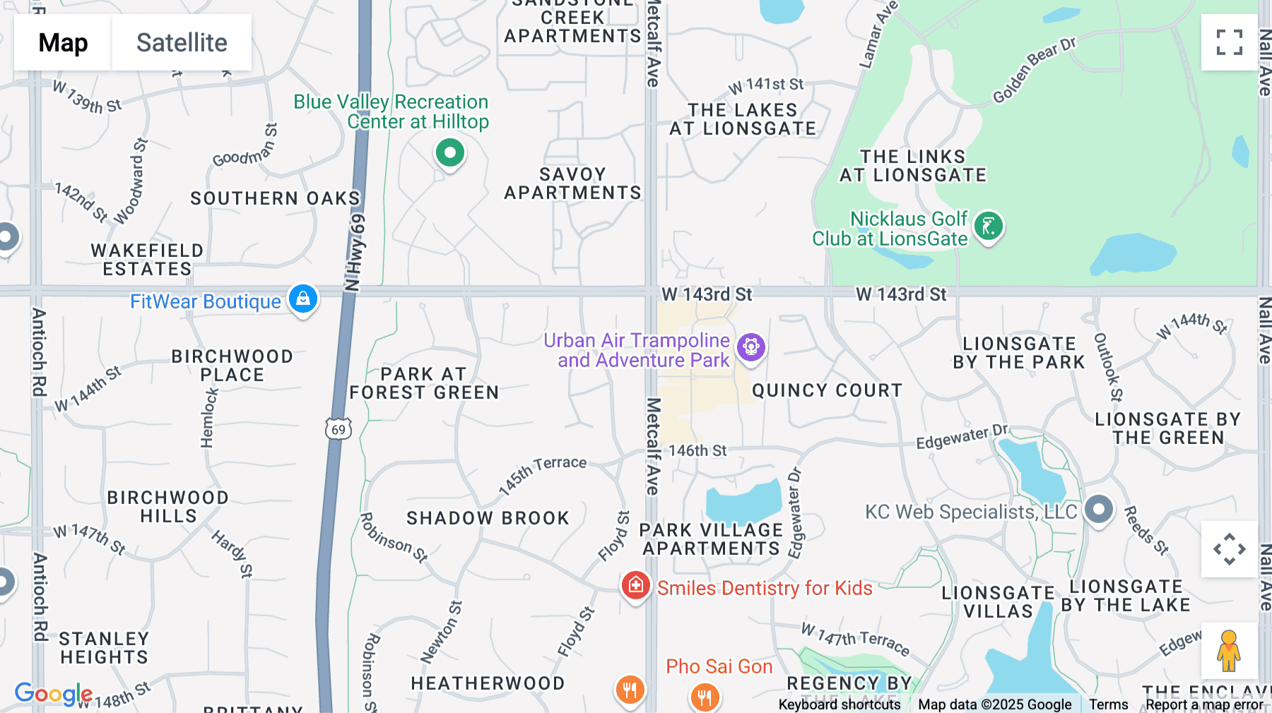 Click for interative map of 14400 Metcalf Avenue, 1st Floor, Overland Park