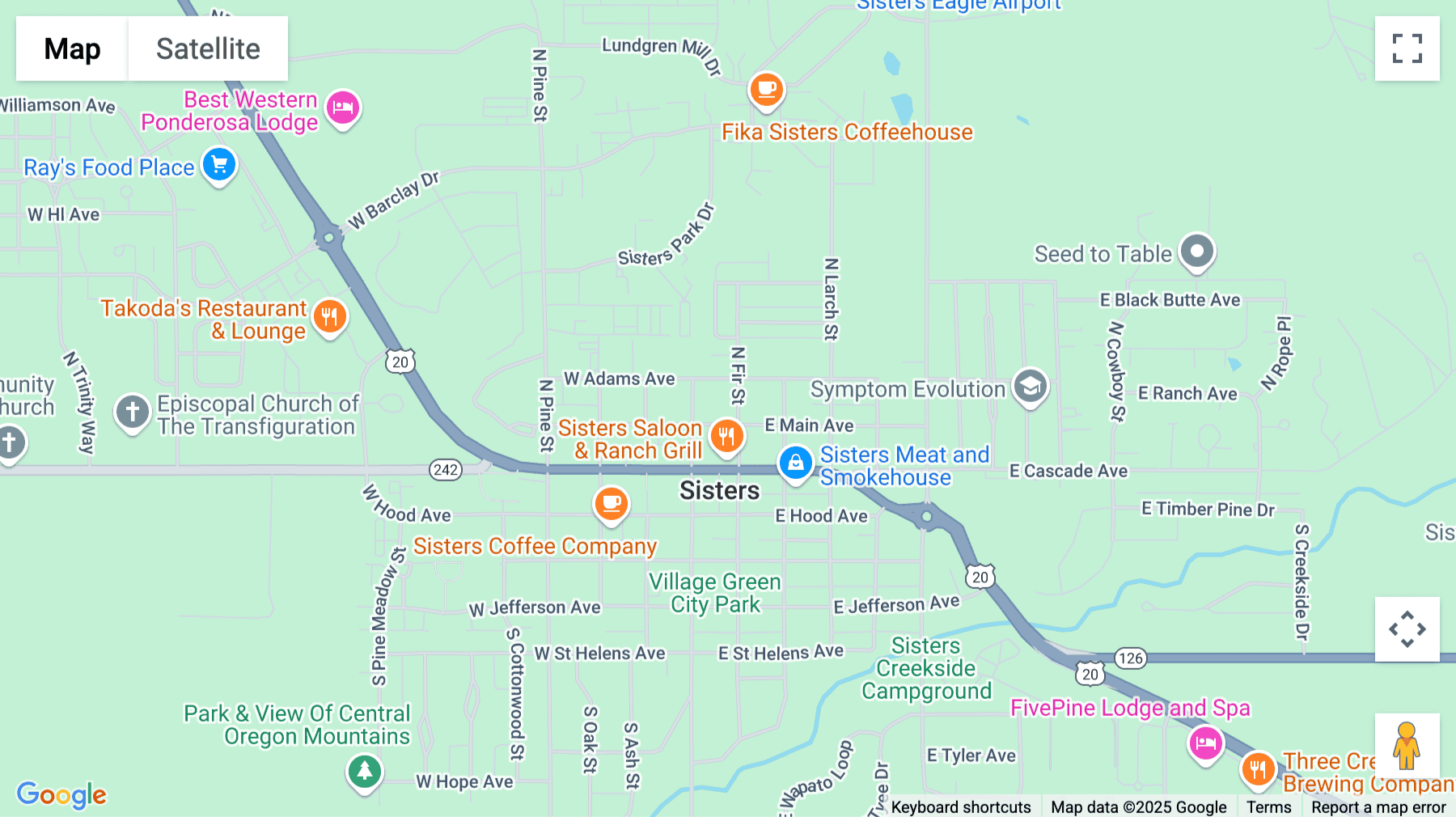 Click for interative map of 207 North Fir Street, 2nd Floor, Sisters